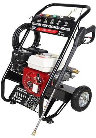 Limpiador de alta presión a gasolina 4900 W 6,5 CV motor gasolina limpiador motor jet vapor accesorios 190 bar 3400 rpm