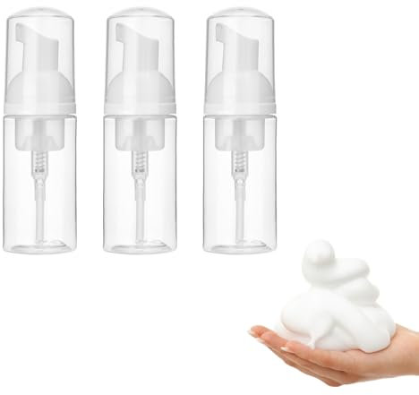Lot de 3 distributeurs de savon en mousse - 30 ml - Bouteille de pompe à mousse rechargeable et portable - Distributeur de savon pour les mains