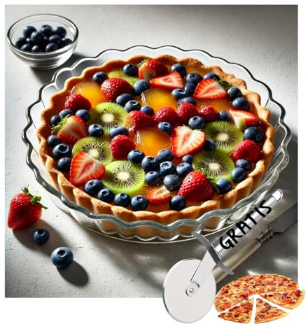Vienberg Set di pirofile in vetro, rettangolari, quadrate, rotonde, in vetro borosilicato, resistenti al calore fino a 300 °C, adatti al forno, resistenti al forno (2 x rotondi)