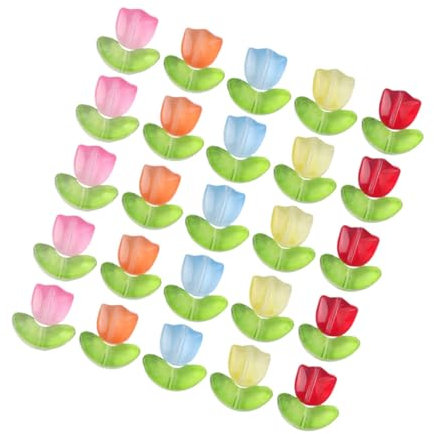 HOODANCOS 120pcs Tulip Beads Diy Jewelry Making Materials Loose Beads for Bracelet Necklace Diy Craft Accessories