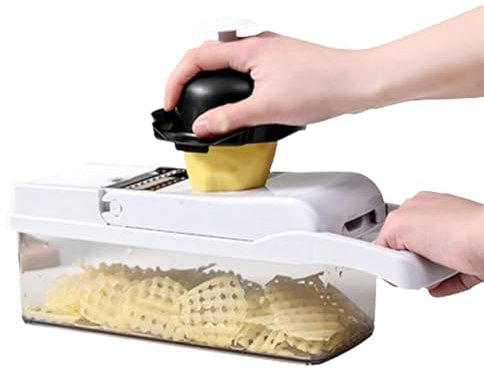 Cortador de frutas multifuncional, cortador de verduras - Picadora de verduras de cocina,Picadora de verduras de cocina ergonómica, picadora antideslizante para patatas y cebollas, rebanadora de