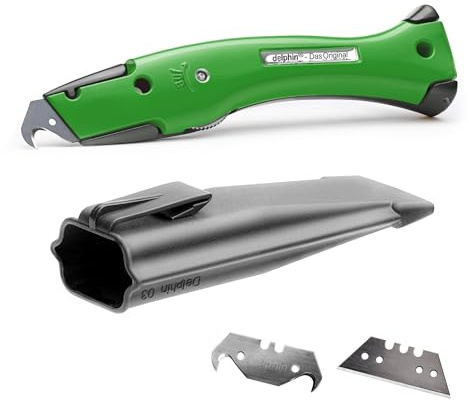 Delphin®-03 Club Edition inkl. Klingen und Kunststoffköcher, Teppichmesser
