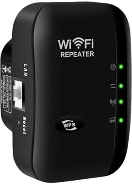 2025 Newest wifi extender booster, wifi booster, wifi repeater with Ethernet Port, Covers up to 3600 Sq.Ft and 45 Devices, Quick Setup, UK plug (Black)