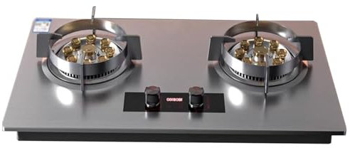 8,5 KW Gaziniere Gaz, Cuisinière À Gaz 2 Brûleurs, Cuisinière À Gaz À Minuterie Indépendante Intelligente Bilatérale, Cuisinière À Gaz À Double Protection De Sécurité, Cuisiniere(LPG)