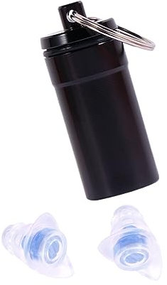 SOESFOUFU 1pair Silicone Musician Earplugs Noise Reduction Comfortable Fit for Concerts Reusable Hearing Includes Portable Storage Bottle