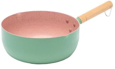 Cazo De Leche Olla for leche, sartén antiadherente, olla for leche, olla for comida, freír y hervir, Cocina de Inducción integrada, Gas Universal(Green)