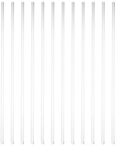 OSALADI 12 Pack Glass Stirring Rods, Solid Glass Sticks, Laboratory Stirring Rods, Transparent, 30 cm