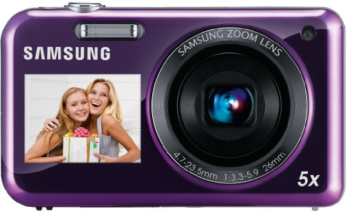 Samsung PL120 Digital Camera 14.2 Megapixel with 5x optical Zoom 2.7-Inch) display image stabilization Purple (Renewed)