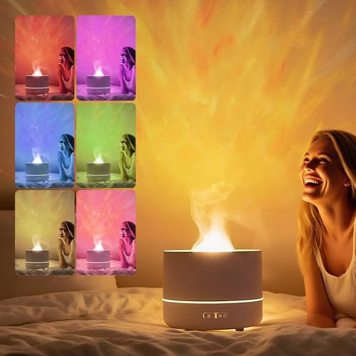 Humidificateur d'Air Bébé avec Brume Froide, 500ml, Projecteur d'Étoiles et Veilleuse, Silencieux pour Chambre à Coucher, Enfants, Filles