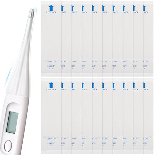 IWOWHERO 100Pcs Disposable Covers Thin Film Protective Sleeve Universal Digital Probe Cover for Hygienic Oral Rectal and Underarm Use