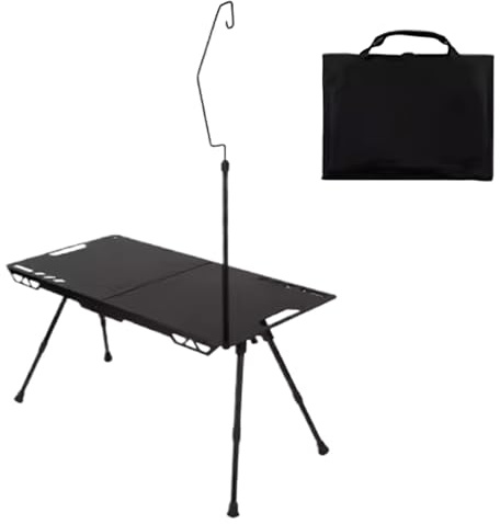 Tavolo da campeggio, scrivania pieghevole regolabile in altezza, tavolo da cucina da campeggio, per esterni, patio, cortile, balcone, giardino, tailgating camper, barbecue da viaggio
