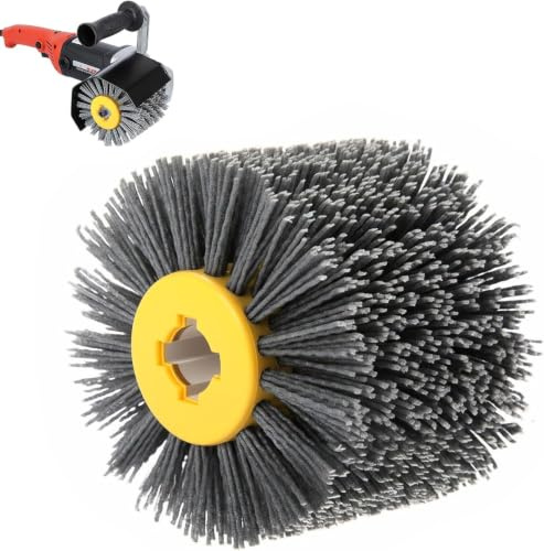 Gusmigus Spazzola In Nylon, Spazzole Abrasive Per Legno – Grana 80, 120x100 Mm, Spazzola Per Lucidatura Per Lavorazione Del Legno, Per Levigatrice Satinatrice, Nero