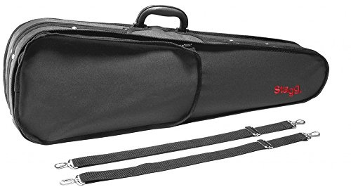 Stagg HVB4 Light Weight Rectangle Shaped Soft Case for 4/4-Size Violin with Adjustable Shoulder Straps - Black