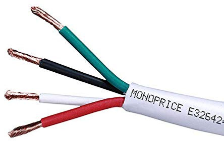 Monoprice 104038 250-Feet 12AWG CL2 Rated 4-Conductor Loud Speaker Cable