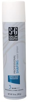 Salon Grafix Shaping Hair Spray Super Hold Unscented 10 oz (Pack of 6)