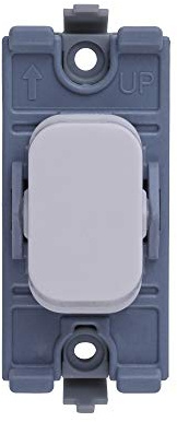 Schneider Electric - Lisse White moulded (LWM) Grid 20AX 1 way grid switch module - Wiring Devices Easy to install with clip in system - White - GGBL201W