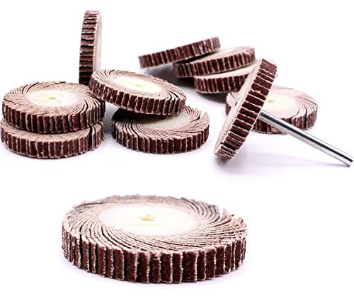 10 Stück Schleiffächer Fächerschleifer 20x4mm Körnung 80 für Dremel Proxxon Schleifer Zubehör Multifunktionswerkzeug