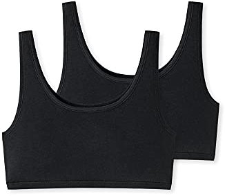 Uncover by Schiesser Damen 2pack Bustier Unterwäsche, schwarz, XXL