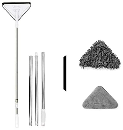 jbshop serpillière Triangle Triangle Télescopique Verre Fenêtre Mops avec NETTOYAGEUR Multifonctionnel Multifonctionnel Nettoyage Photos Vadrouille