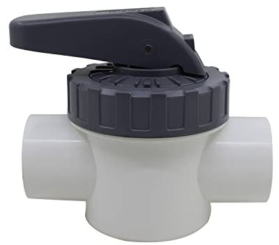 Drehscheibenventil poolventil 50 63mm 2 wege ventil pool poolkugelhahn absperrhahn pvc wasserhahn kugelhahn mit klebemuffe
