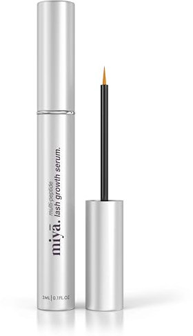 Lash Growth Serum | Eye Lash Serum | Natural Lash Enhancer for Longer, Thicker Healthier Lashes | Peptide Eyelash Growth Serum | Oil Free Lash Booster 3ml | Suitable for All Skin Types | MIYA LASH