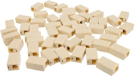 NAMOARLY 50pezzi Connettore Linea Telefonica Accoppiatore Inline Pc Per Telefono Fax e Modem Ottico e Portatile Compatibile Con Linee e Fili