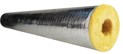 Steinwolle Rohrisolierung, Alukaschiert Rohrschale Dämmung Isolierung Für Heizungsrohre Verschiedene Größen(L 1M-60mm/2.4in,30mm)