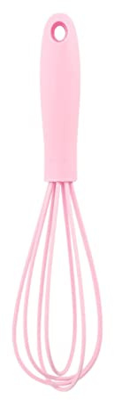 Silikon-Schneebesen, Küchenhelfer, kratzfest, Rührbesen, zum Aufschäumen, Rosa, 17 x 4 x 4 cm