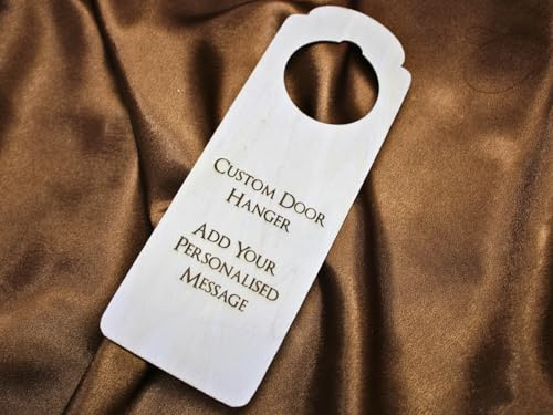 Lange personalisierte gravierte Türhänger Schild 'Add Your Personalisierte Message' Holzschild