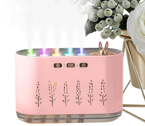 Humidificadores para dormitorio, humidificador de bebé LED, humidificador de luz LED, purificador de aire RGB, cambio de color, difusor de aceite, cuarto de bebé, aire de coche, dormitorio Purif