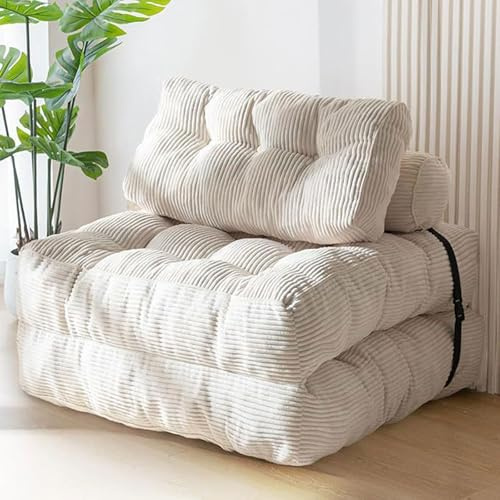 CADEHUB Sofá cama plegable, cama convertible con colchón plegable con cojín con soporte trasero, cama de sofá futón con reposabrazos extraíbles, sofá deshuesado