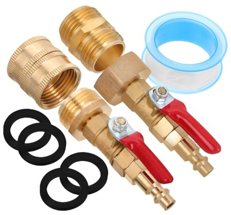 MAGICLULU 1 Set Set connettori in ottone compressore aria raccordi rapidi per impianti idraulici camper adattatore per soffiaggio aria camper attacco per lo scarico dell'irrigatore rame