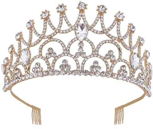 Healeved Couronne Mariage Délicate Bandeau Brillant Diadème Mariée Fille Décoration Couronne Vintage Charms Sublimera