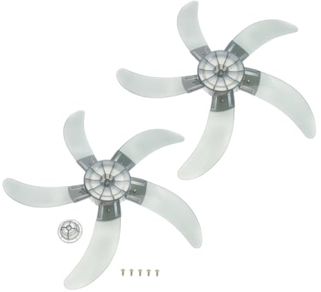Aspas de Ventilador de Pedestal de Repuesto 18 Pulgadas Plástico 2 Unidades