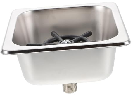 Edelstahl Glasspüler mit 1/4 Zoll Anschluss, Silber, Automatisches Reinigen | Weinglas und Becher, Edelstahl und Silikon, Hochdruckwasser mit Effektiver Spülung, Einfache Montage