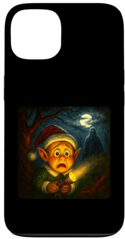 Christmas Elf Scary Horror Night Flashlight Halloween Ghost Case for iPhone 13