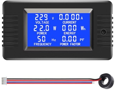 Rilevatore digitale Multimetro Display LCD Corrente Potenza Misuratore di Corrente Misuratore di Corrente Pannello Voltmetro Amperometro Ispezione Apparecchiature Elettroniche