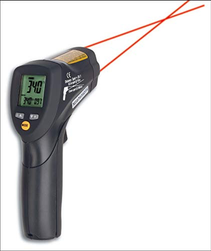 TFA Dostmann Scantemp 485 Infarot-Thermometer, berührungloses Messen der Oberflächentemperatur, -50°C bis 800°C, für den Profi-Einsatz, L 42 x B 85 x H 152 mm
