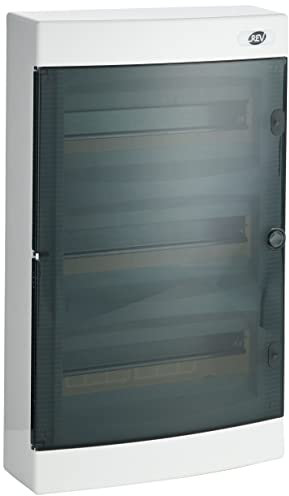REV Verteilerkasten - Sicherungskasten Aufputz, Verteilerkasten 3-reihig 36TE, 400V, 117x290x485mm, weiß
