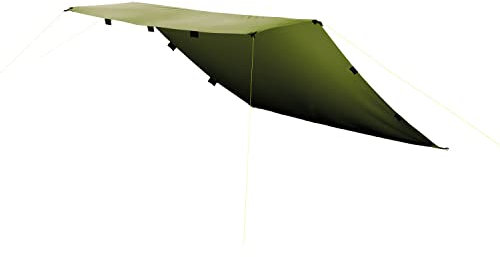 Tatonka Tarp 1 Simple (425 x 445 cm) - Leicht, reißfest, wasserdicht - Mit verstärkten Eckpunkten, Abpsannschlaufen und Ösen - Inklusive Abspannleinen und Packbeutel, Sand Beige