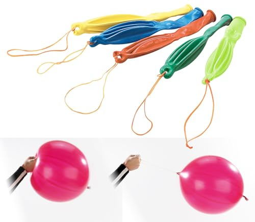 Playtastic Luftballons: XXL-Punch-Ballons im 5er-Pack (Luft-Ballon, Bunte Luftballons, mit Gummiband)