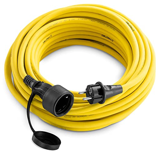 TROTEC Profi-Verlngerungskabel, 20 m, 3x2,5 mm, Typ F, Gelb, 230 V, 16 A, IP44, fr Gerte bis 3.7 kW