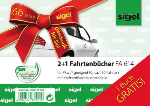 Fahrtenbuch A6 40 Blatt 2 + 1 Aktion