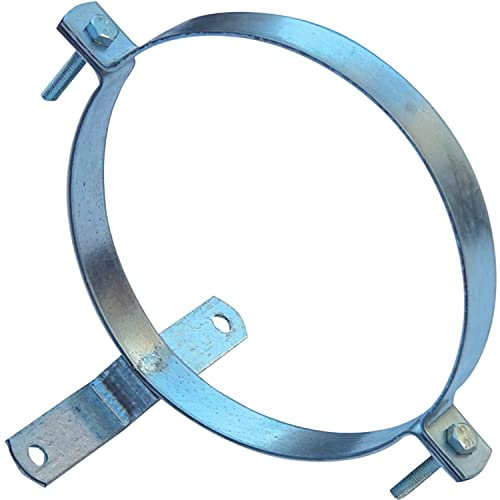 WOLFPACK LINEA PROFESIONAL - Abrazadera Para Tubo Estufa Galvanizado Con Soporte 120 mm.