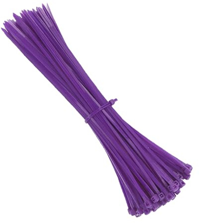 KafTon Pack of 100 Purple Cable Zip Ties, UL Nylon, Perfect for PC, Bicycle Tie Wrap DIY Home Wire Vegetable Garden Office (140mm x 3.6mm) Purple