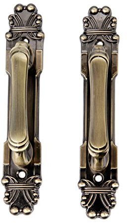 Mgoodoo 2Pcs Antique Bronze Cabinet Handles,Vintage Cabinet Handles Cupboard Handle 165mm Retro Red Bronze Drawer Pull Knobs,Pull Handle for Cupboard Wardrobe Furniture Hardware