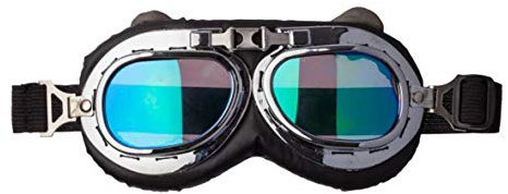 Oldtimer Motorrad-/ Fliegerbrille Fasching Kostüm Zubehör Pilot Autofahrer