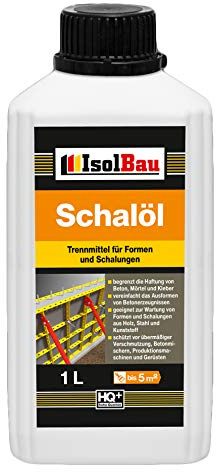 Isolbau Schalöl Professional - 1 Liter Trennmittel für Formen & Schalungen - Beton-Trennmittel, begrenzt die Haftung von Beton, Mörtel & Kleber