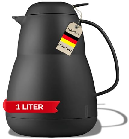 Helios Zeo Pichet isotherme en plastique mat, 1 l (Noir)