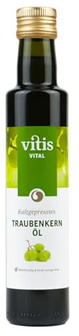 Vitis Vital Traubenkernöl | schonend kaltgepresst | reich an Vitamin E | regional produziert an der Mosel | zertifizierter Herstellungsprozess | zum Kochen, Backen, Braten | Flasche 250ml